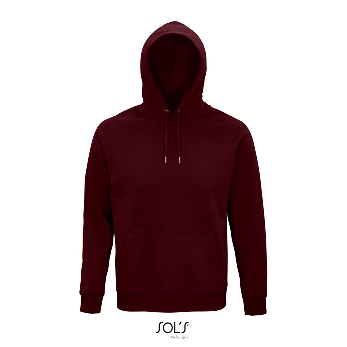 Hoodie unisexe coton bio rPET personnalisé 280g - STELLAR Bordeaux 1